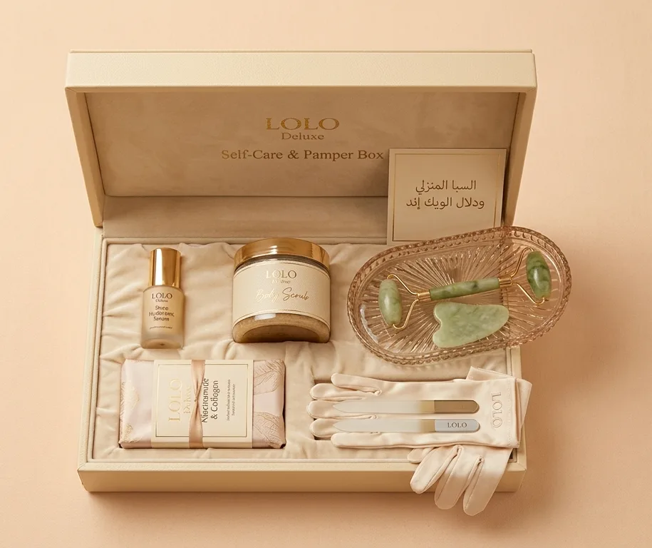 بكج: "السبا المنزلي ودلال الويك إند" (Self-Care & Pamper Box)